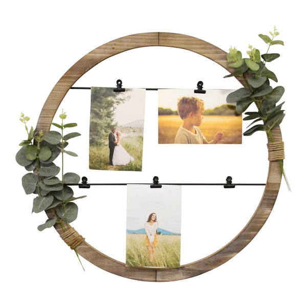 Eucalyptus Photo Holder Wood Framed Wall Art