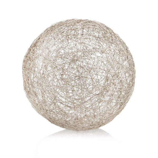 12" X 12" X 12" Silver Iron Extra Large Wire Sphere