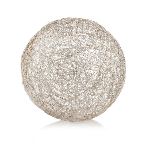 12" X 12" X 12" Silver Iron Extra Large Wire Sphere