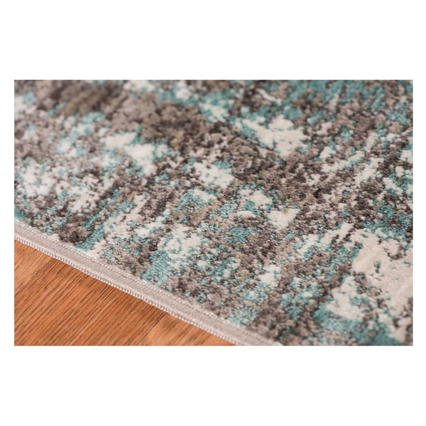 3.93" X5.57" X 0.38" Gray Polyester Area Rug