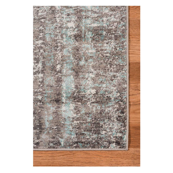 3.93" X5.57" X 0.38" Gray Polyester Area Rug