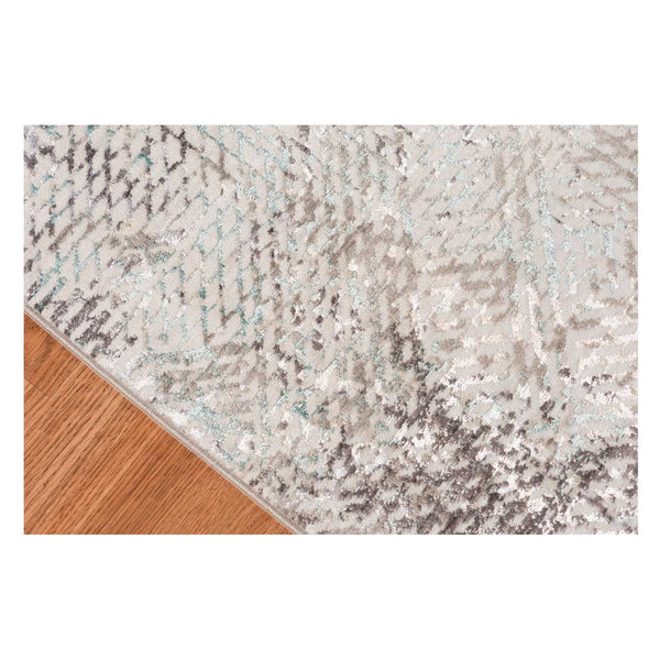 3.93" X5.57" X 0.38" Gray Polyester Area Rug