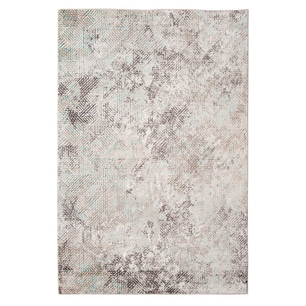 3.93" X5.57" X 0.38" Gray Polyester Area Rug