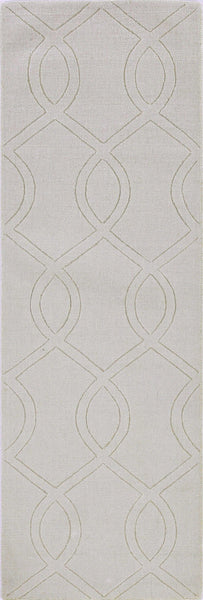 8' Ivory Polyester Rug