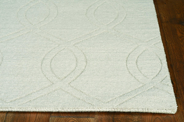 8' Ivory Polyester Rug