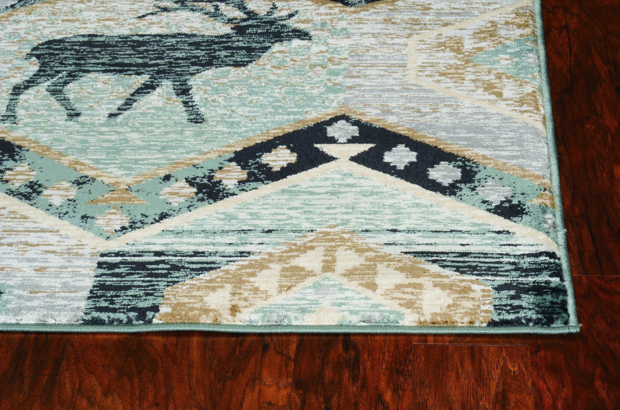 3' x 5' Seafoam Polypropylene Rug