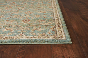 31" X 96" Turquoise Polypropylene Rug