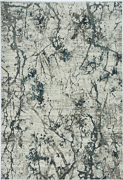 3' x 5' Ivory or Mist Abstract Viscose Area Rug