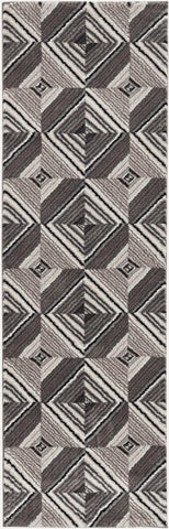 3' x 5' Grey or Mocha Geometric Tiles Rug