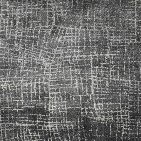 3'x5' Grey Machine Woven Abstract Scratch Indoor Area Rug