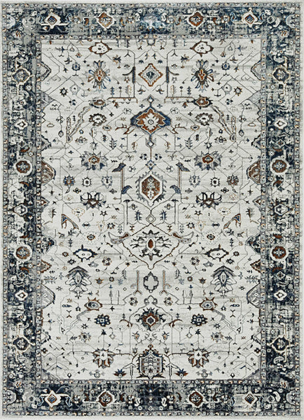 3' x 5' Ivory or Grey Bordered Area Rug