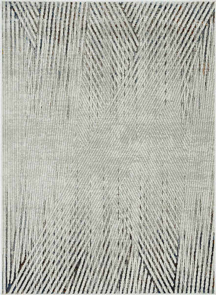 3' x 5' Ivory or Grey Geometric Lines Area Rug