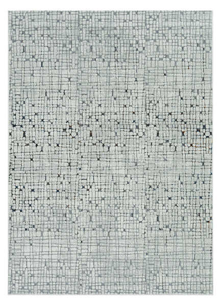 3' x 5' Grey Mosaic Area Rug