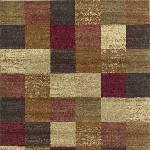 63" X 63" Beige Polypropylene Rug