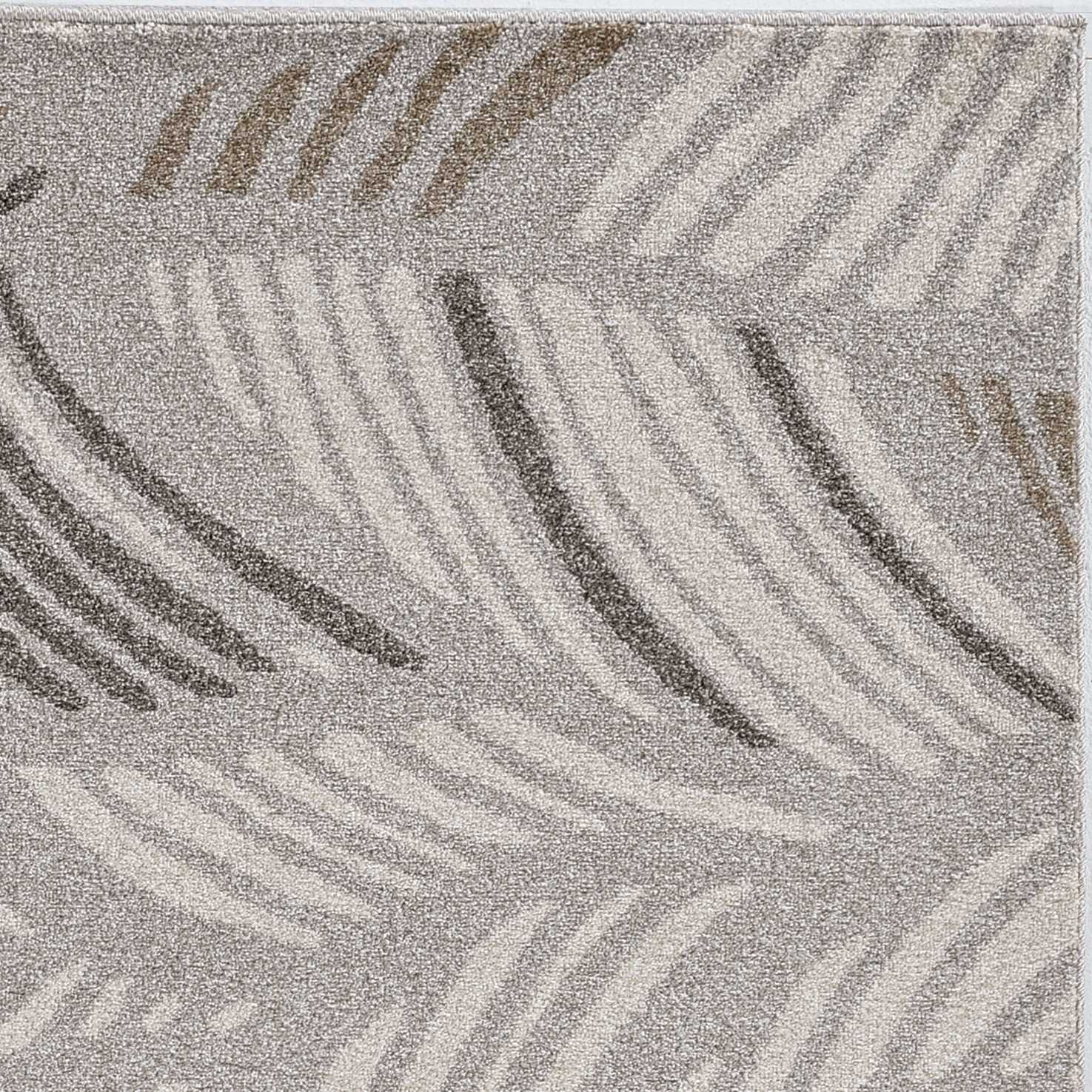 5' x 8' Grey Feather Brushstrokes Area Rug