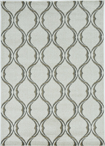 5' x 8' Sand Wavy Lines Area Rug