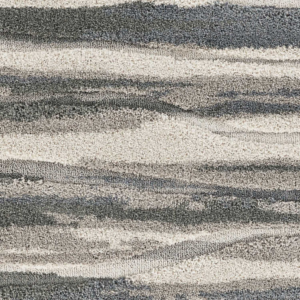 39" X 63" Grey Polypropylene Rug