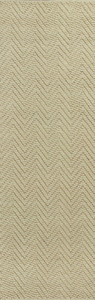 2'x4' Ivory Hand Woven Herringbone Jute Indoor Accent Rug