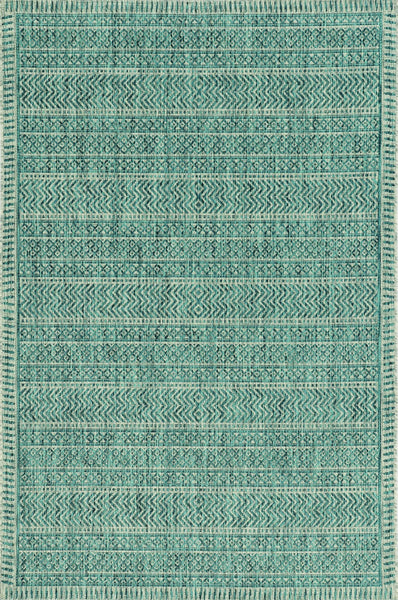 3' x 4' Teal Polypropylene Area Rug