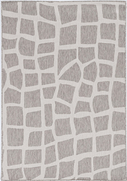 3' x 4' Ivory or Grey Polypropylene Area Rug