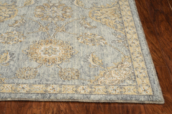 2'x3' Sage Green Machine Woven Vintage Traditional Indoor Accent Rug