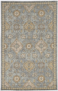 2'x3' Sage Green Machine Woven Vintage Traditional Indoor Accent Rug