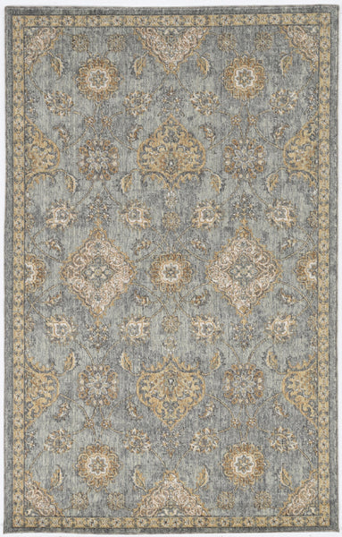 2'x3' Sage Green Machine Woven Vintage Traditional Indoor Accent Rug