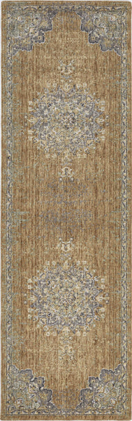 2' x 3' Coffee Vintage Wool Accent Rug