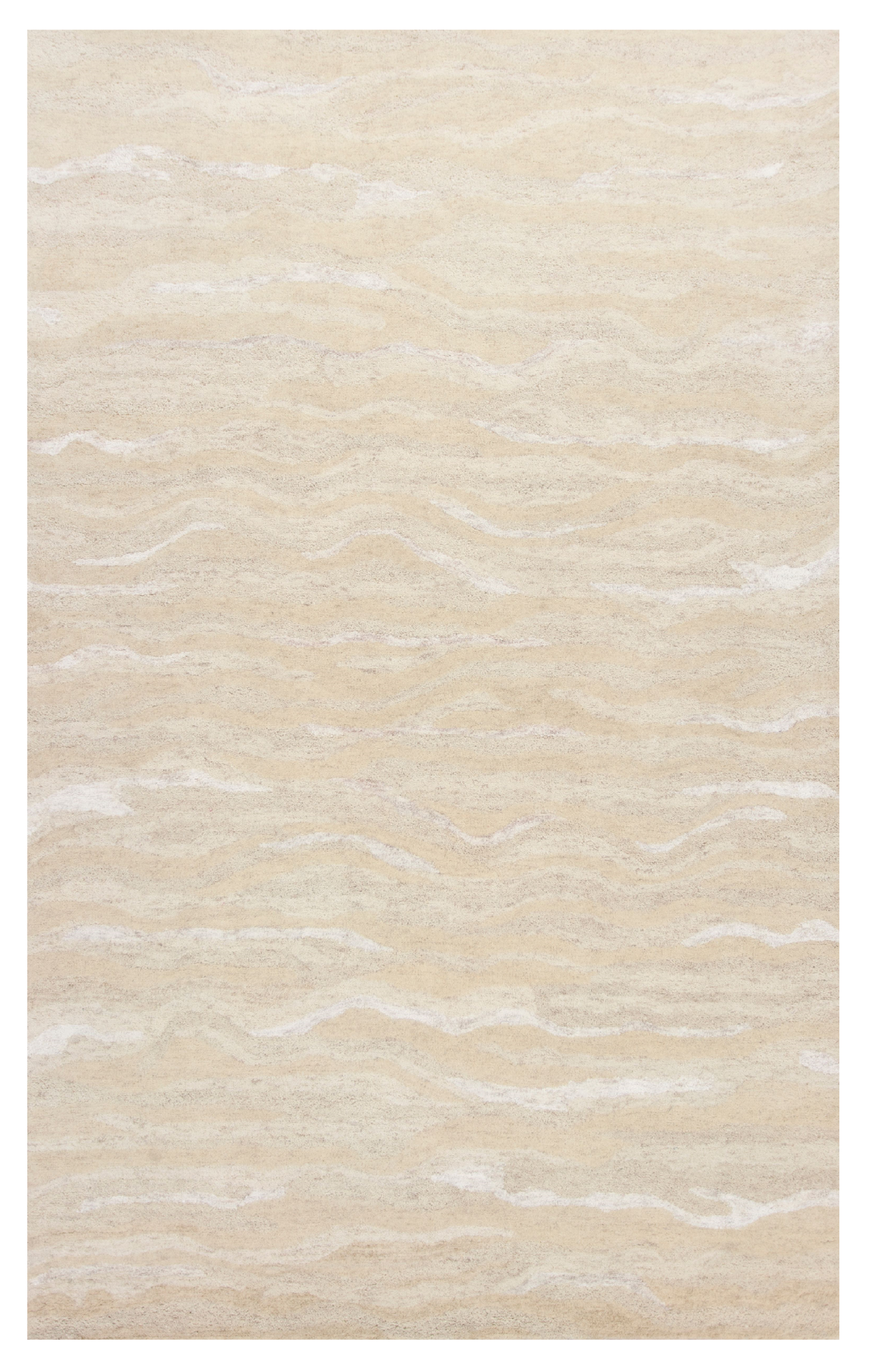 3'x5' Ivory Hand Tufted Abstract Indoor Area Rug