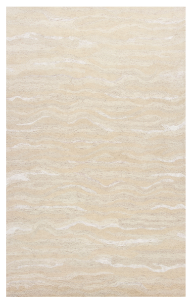 3'x5' Ivory Hand Tufted Abstract Indoor Area Rug