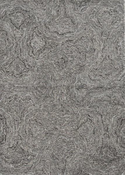 3'x5' Grey Hand Tufted Abstract Indoor Area Rug