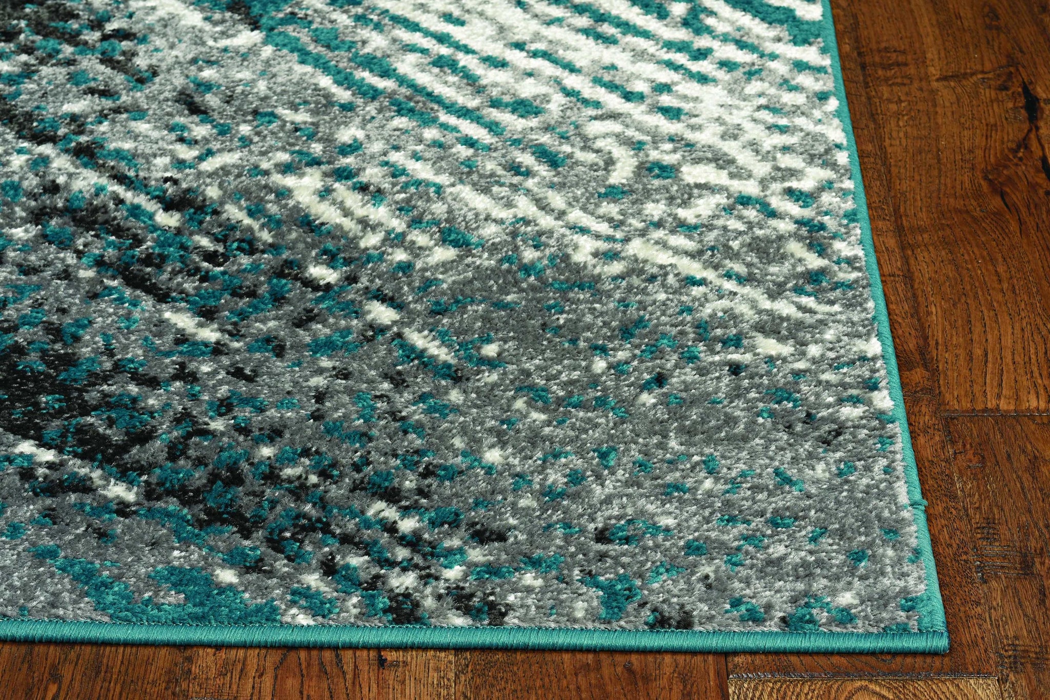 5' x 8' Grey or Blue Abstract Area Rug