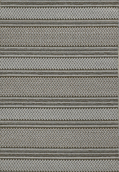 4' x 6' Grey Geometric Lines Area Rug