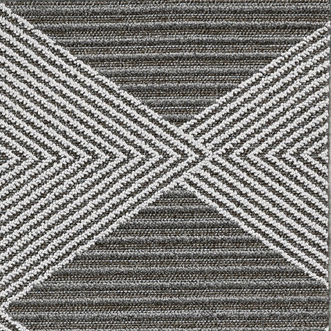 5' x 8' Grey or Ivory Geometric Diamond Area Rug