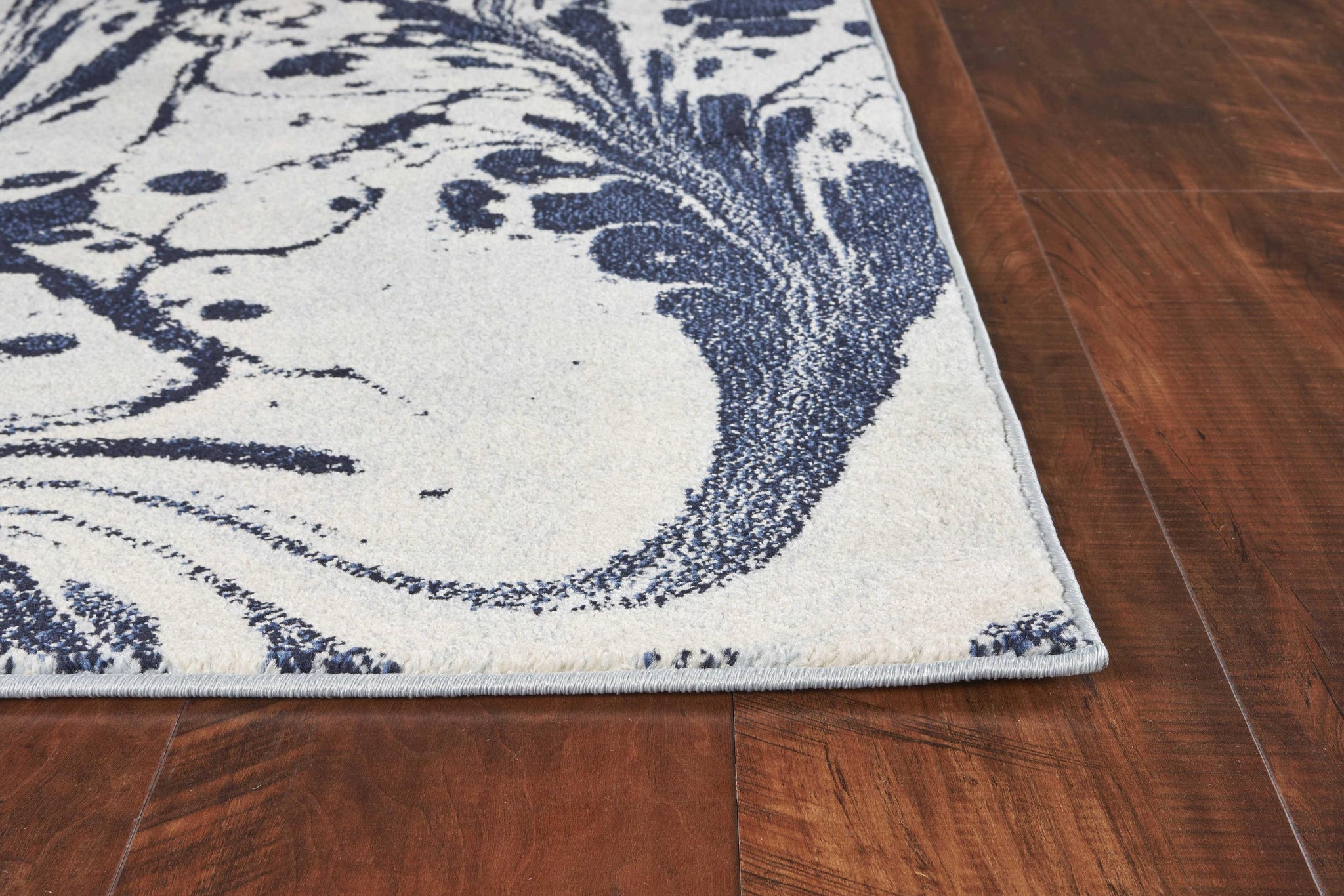 3' x 5' Blue Abstract Splashes Area Rug