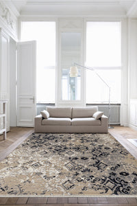 4' x 6' Ivory or Beige Vintage Area Rug