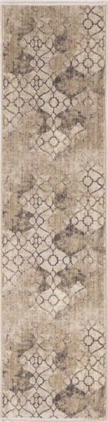 2' x 8' Ivory Mosaic Runner Rug