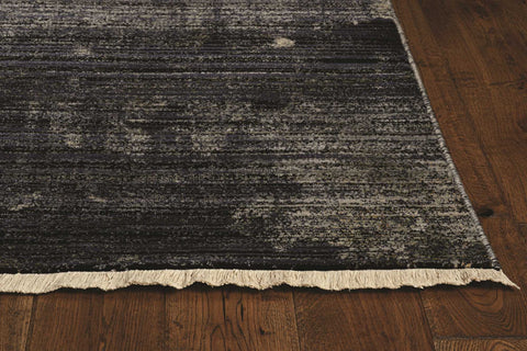 8' Blue Machine Woven Vintage Traditional Indoor Runner Rug