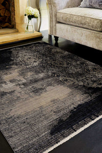 4'x6' Blue Machine Woven Distressed Vintage Traditional Indoor Area Rug