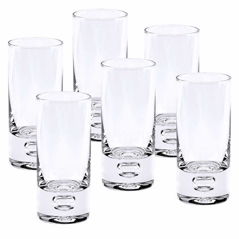 Mouth Blown Crystal 6 Pc Shot or Vodka Glass Set 3 oz