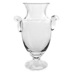 12" Mouth Blown Crystal European Made Trophy Vase