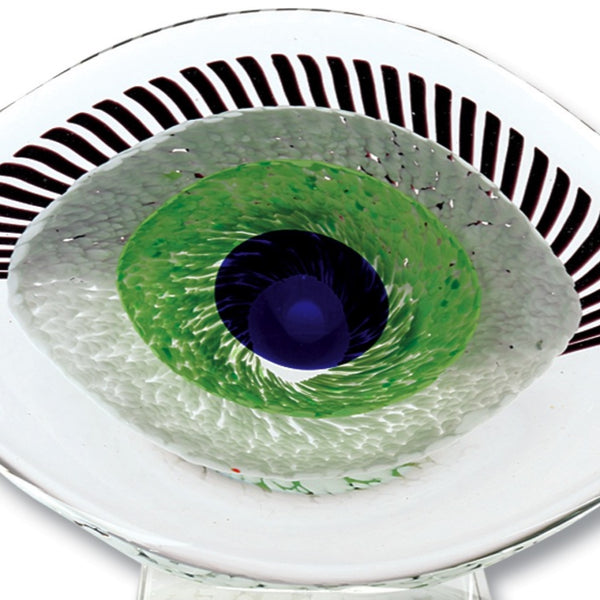 7" MultiColor Glass Art Glass Eye Centerpiece