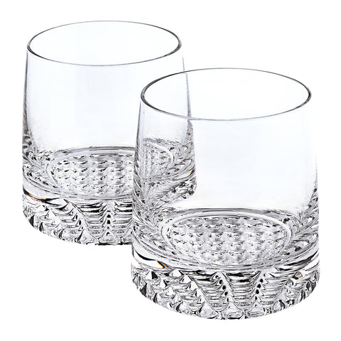 Mouth Blown European Crystal Whiskey Set 4 Pc Rocks or DOF Set