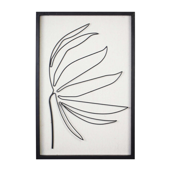 Leafy Stem Wall Art with Matthe Black Finish