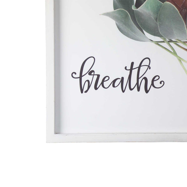 Printed Floral with Script Wall Decor