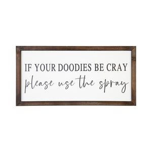 Black and White Framed Bathroom Humor Wall Art