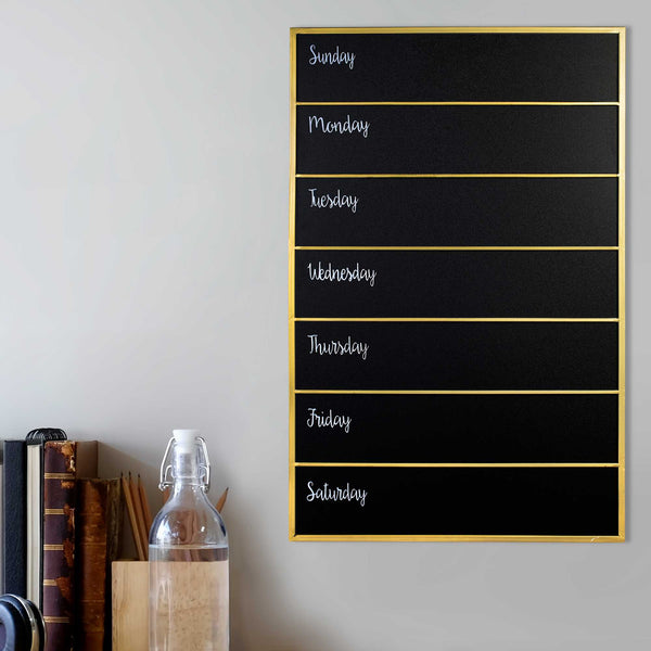 Memo Chalkboard with Matte Golden Frame