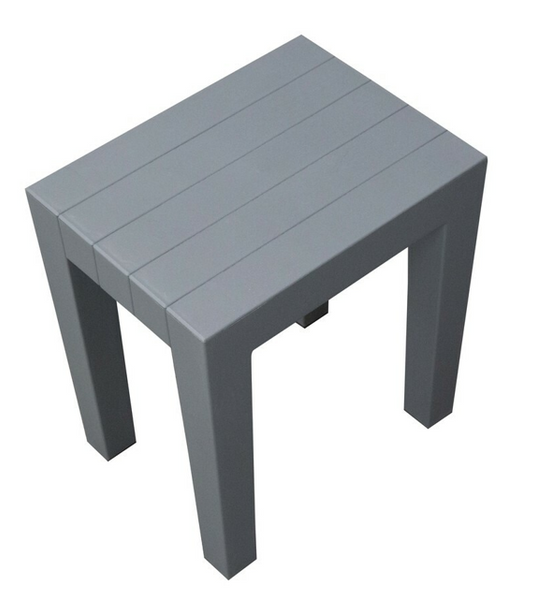 Super Sturdy Plastic Shower Stool in Gray