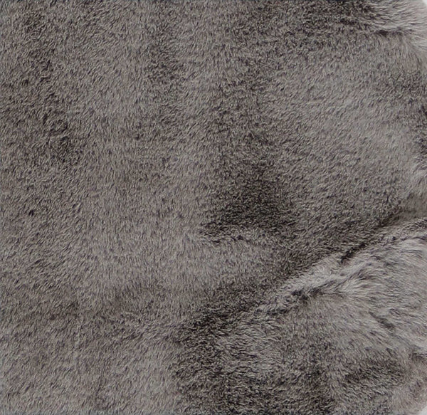 Luxe Faux Rabbit Fur Rectangular Rug 3' x 5' - Grey