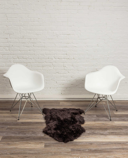 2' x 3' Chocolate New Zealand Natural Sheepskin Rug